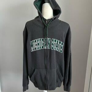 Michigan State Zip Up Hoodie Size Medium